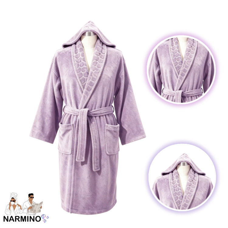 حوله/تنپوش پالتویی کلاهدار یقه قلبی +لیف رایگان بدون آبرفت جدب بالا نرمینو